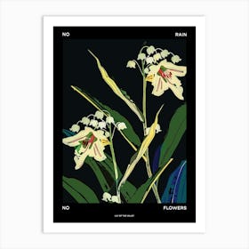 No Rain No Flowers Poster Lily Of The Valley 2 Art Print
