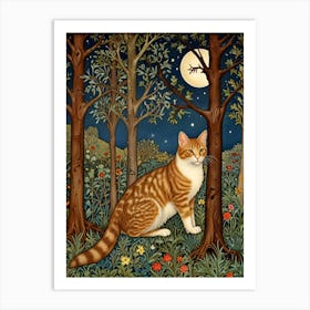 William Morris Cat In The Woods 1 Art Print