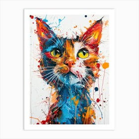 Colorful Cat Art Print