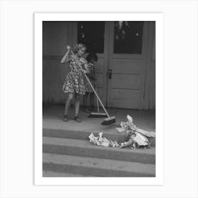 Untitled Photo, Possibly Related To Schoolchildren Cleaning Up Schoolroom, The Janitors Fee Thus Saved Is Given By Art Print