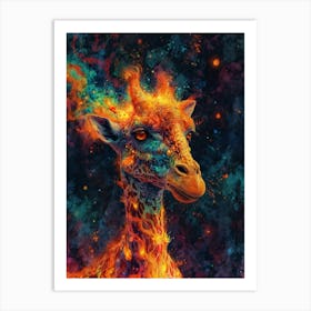 Fire Giraffe 3 Art Print