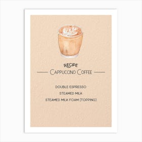 Cappuccino Coffee Art Print