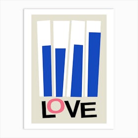 Piano Key Love 1 Art Print