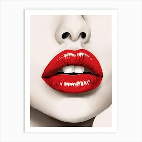 Red Lips Canvas Art Art Print