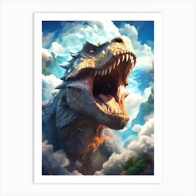 Dinosaurs In The Sky Art Print