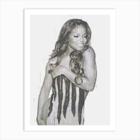 Janet Jackson Painted Art Print