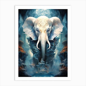 Elephant In The Forest Art Print