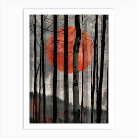 Sunset In The Woods 12 Art Print