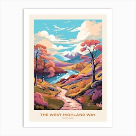 The West Highland Way Scotland 3 Hike Poster Art Print