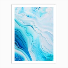 Water Texture Water Waterscape Marble Acrylic Painting 3 Art Print