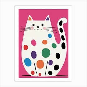 Polka Dot Cat 7 Art Print