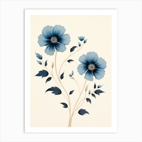 Blue Flowers 22 Art Print