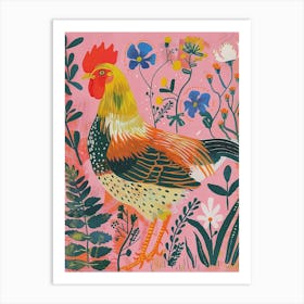 Spring Birds Rooster 1 Art Print