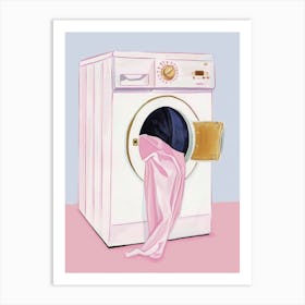 Pink Washing Machine 1 Art Print