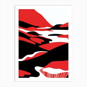 Red And Black Art Print