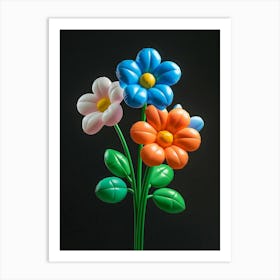 Bright Inflatable Flowers Forget Me Not 1 Art Print