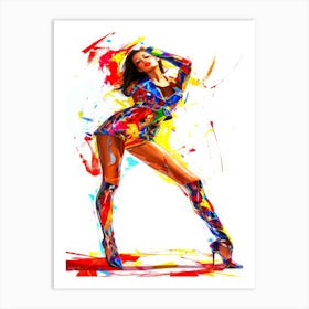 Top Model Outfit - Model Colorful Art Print