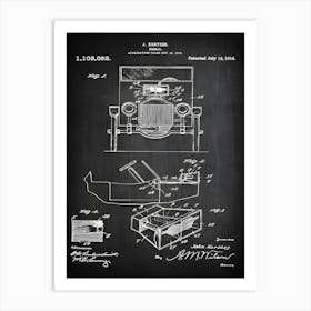 Old Car Turn Signal Patent Print 1914 Car Design Vintage Car Poster Model T Wall Art Kertesz Signal Vintage Automobile Vc0521 Art Print