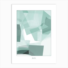 BLEU - Retro Vintage Geometric Collage in Pastel Blue by "Colt x Wilde"  Art Print