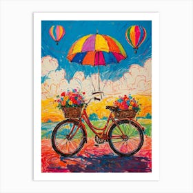 Bicycle With Flowers 1 Art Print