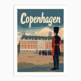 Aihrgdesign A Classic 1960s Travel Poster For Copenhagen 2 Art Print