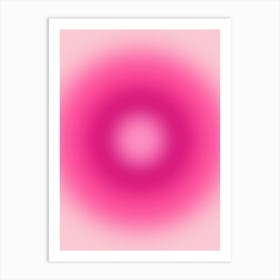 Bubble Gum Pink Gradient Art Print