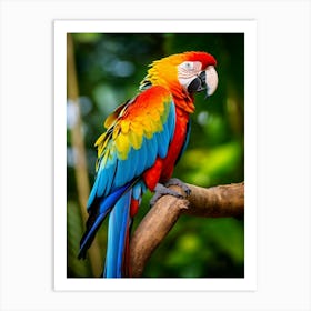 Tropical Elegance: Colorful Macaw Wall Poster Art Print