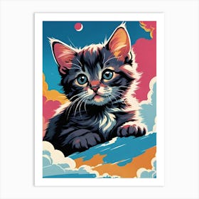 Cat In The Sky Art Print