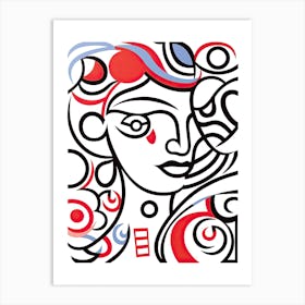 Line Art Inspired By The Joy Of Life By Matisse 2 Art Print