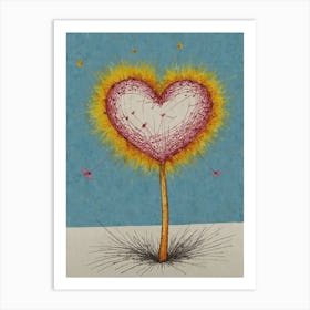 Heart Of Dandelion Art Print