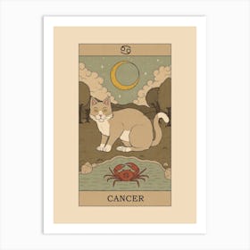 Cancer Cat Art Print
