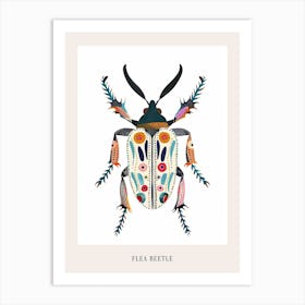 Colourful Insect Illustration Flea Beetle 13 Poster Art Print