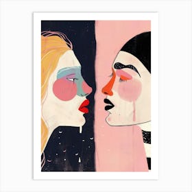 Two Women Kissing 19 Art Print