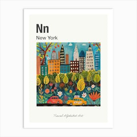 Kids Travel Alphabet  New York 3 Art Print