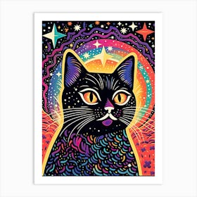 Astral Furventures, Psychedelic Cats series Art Print