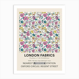 Poster Rose Mist London Fabrics Floral Pattern 7 Art Print