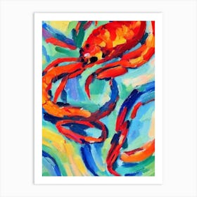 Shrimp Matisse Inspired Art Print