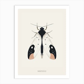 Colourful Insect Illustration Whitefly 20 Poster Art Print