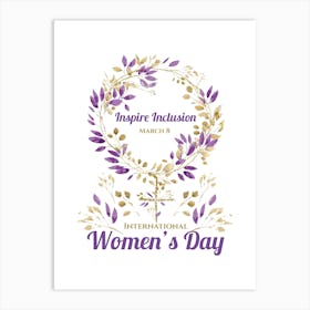 Floral Female Sign Women's Day Art Print