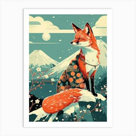 Fox In The Snow 1 Art Print