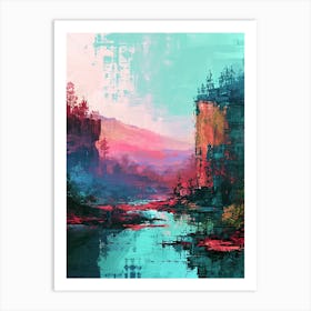 Abstract Landscape | Pixel Art Series 2 Art Print