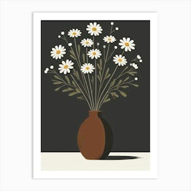 Daisies In A Vase 7 Art Print