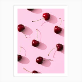 Cherries Pink_2110344 Art Print