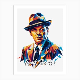 Frank Sinatra 03 Portrait Music Icon Style WPAP Pop Art Art Print