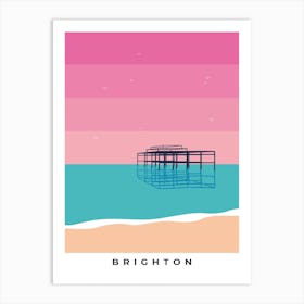 Brighton Pink Art Print