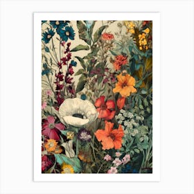 Flowers nature botanical art 1 Art Print