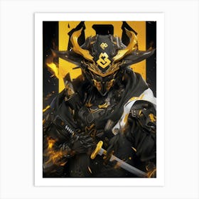 Black Samurai 1 Art Print