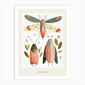 Colourful Insect Illustration Leafhopper 2 Poster Art Print