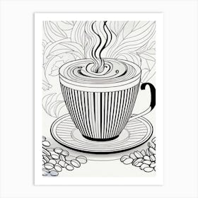 Coffee Coloring Page Art Print