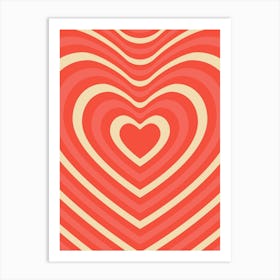 Heart Shaped Background Art Print